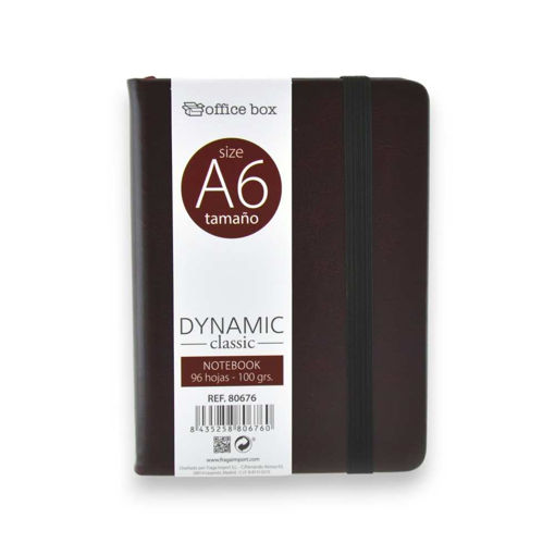 Picture of A6 LINED NOTEBOOK BROWN LEATHER